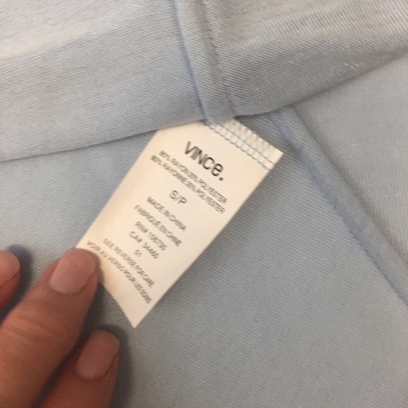 Vince Light Blue Short Dolman Sleeve Tee, S/P - Picture 8 of 10